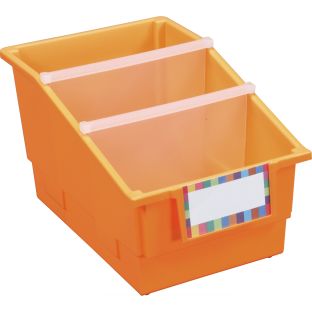 Really Good Stuff® 4-Pack Single-Color Chapter Book Library Bins™ With Dividers