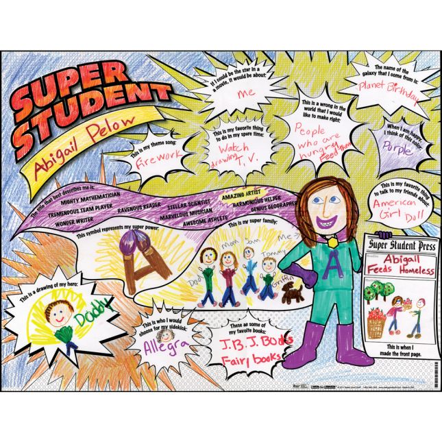 Ready-To-Decorate® Super Student About Me Posters - 24