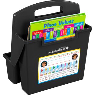 On-The-Go Caddies With Primary Self-Adhesive Vinyl On- The-Go Helpers - 6 caddies, 6 Helpers