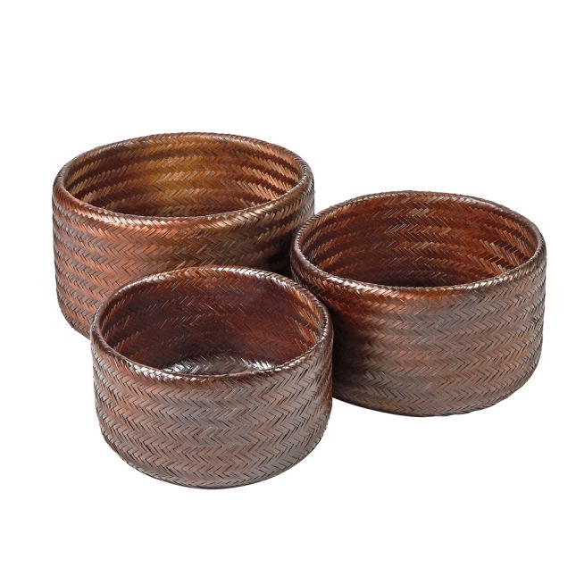 Discount School Supply® Woven Timber Baskets - Bamboo
