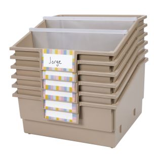 Really Good Stuff® Picture Book Classroom Library Bins™ With Dividers - 6 Pack -