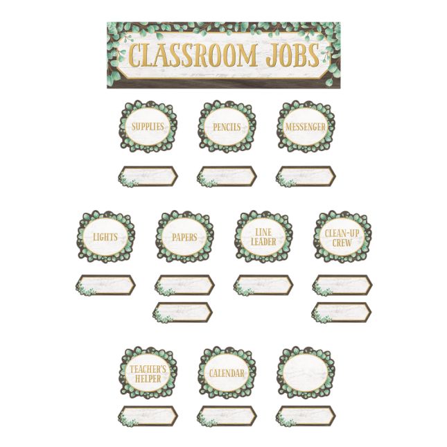 Eucalyptus Classroom Jobs Mini Bulletin Board - 49