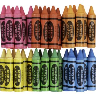 Crayon Erasers - 12 erasers