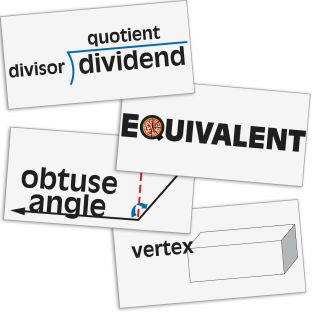 Really Good Stuff® Math Vocabulary Word Wall - 45 cards