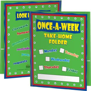 Once-A-Week Take-Home Folders - 12 folders