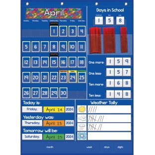 Really Good Stuff® All About Today Pocket Chart™ - 1 pocket chart and cards