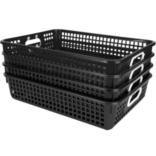Classroom Paper Baskets - Black - 4 baskets
