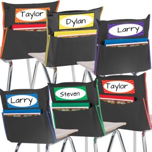 Store More® Black Grouping Chair Pockets - Set Of 6