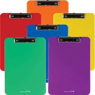 Group-Color Plastic Clipboards - 6 Colors