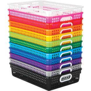 Really Good Stuff® Classroom Paper Baskets - 12-Pack Rainbow