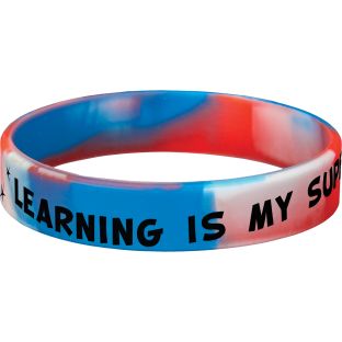 Really Good Stuff® Learning Is My Superpower Silicone Bracelets - 24 bracelets
