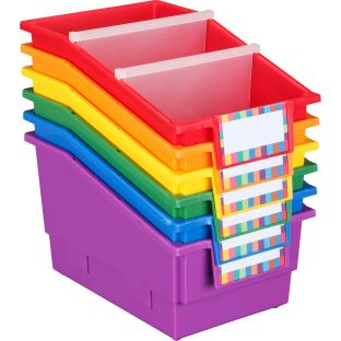 Group Colors for 6 - Chapter Book Bins - 6 bins
