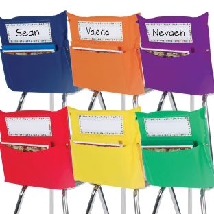 Grouping Chair Pockets - 6 Pack - 6 Group Colors - Assorted