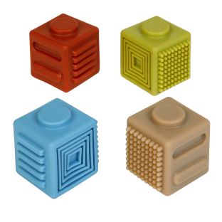 Really Good Stuff® Sensory Fidget Finger Cubes – Set of 4