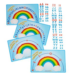Really Good Stuff® Magnetic Learning Activity Boards Kit - Alphabet Arcs - 4 mats, 104 letters