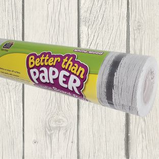 Better Than Paper Bulletin Board Rolls - White Wood - 1 roll