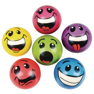 Stress Silly Face Balls - 12 balls