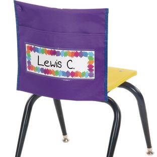 Early Childhood Classic Chair Pockets – Set of 6 – Purple/Blue