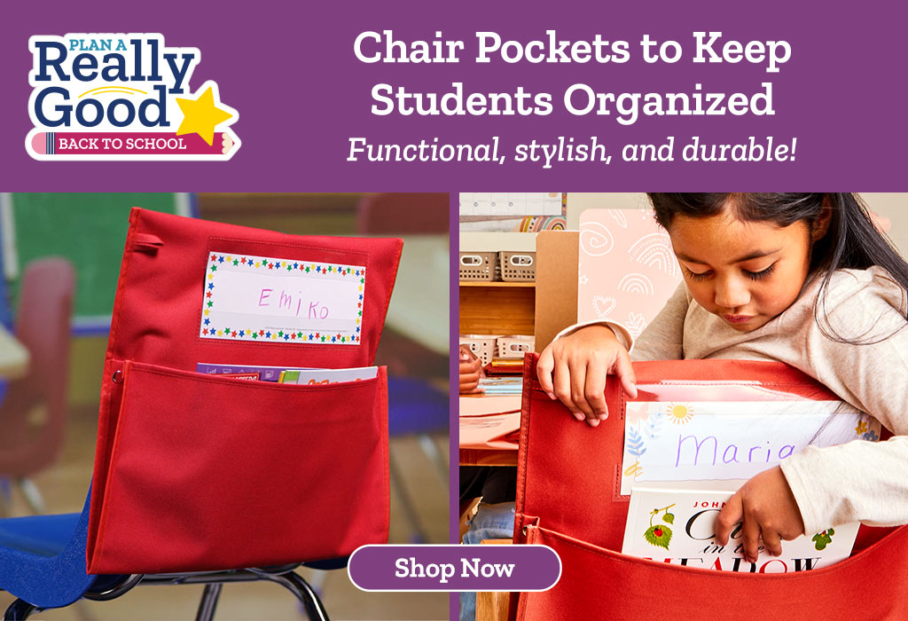 Chair Pockets to Keep Students Organized, Functional, stylish, and durable!