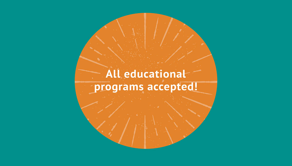 All educational programs accepted!